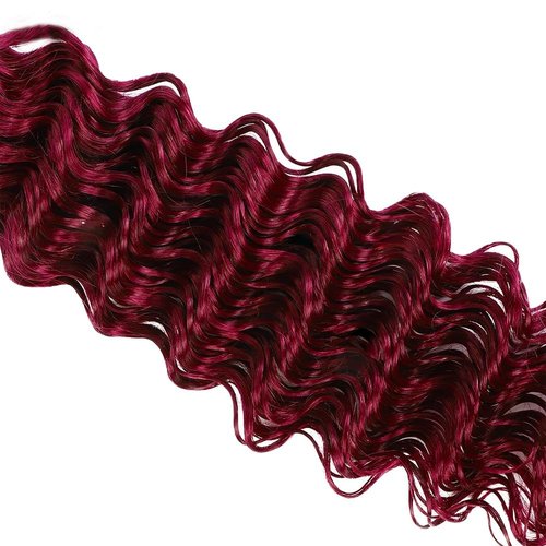 Giginger Bundles Human Hair Burgundy 99J Deep Wave Human Hair Bundles 16 18 20 inch Wine Red Unprocessed Quick Weave Soft Sewn In Hair Extensions for Black Women