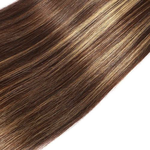 Habiliana Bundles Human Hair 24 26 28 Inch Straight Wave P4/27 Human Hair Bundles 11A Unprocessed Brazilian Virgin Quick Weave Hair Extensions for Black Women