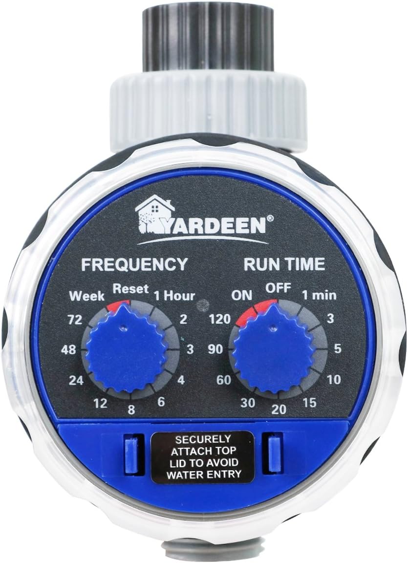 Water Timer Electronic Hose Sprinkler Garden Irrigation Controller Two Dial,No Water Pressure Required