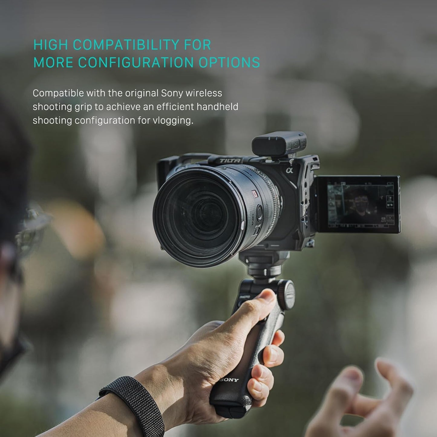 Tilta Full Camera Cage for ZV-E1 | Cold Shoe, NATO Rail, M3 and 1/4"-20 Threads Mounts | Silver