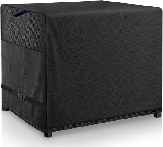 Outdoor Prep Table Cover- Heavy Duty Waterproof Cover for Outdoor Wicker Bar Cart, Compatible with 48 Inch Outdoor Beverage Serving Cart and Storage Cabinet Black