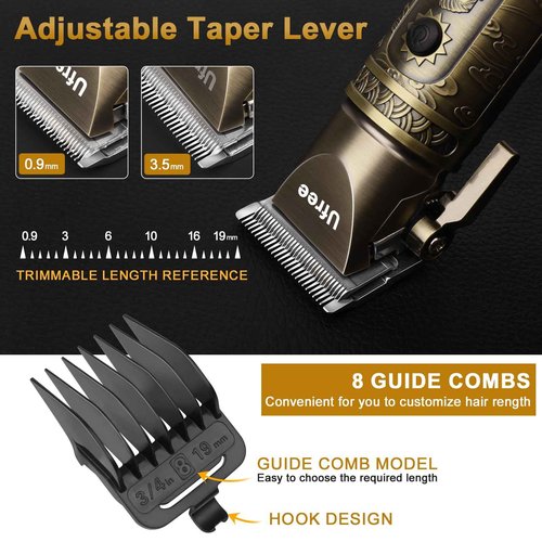 Ufree Beard Hair Trimmer for Men Professional, Grooming Cutting Kit, Mustache T Blade Liners Trimmer Electric Shavers, Barber Supplies, Gifts for Men