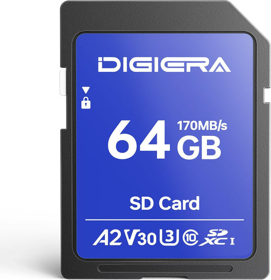 64GB LS100 SDXC UHS-I Memory Card - up to 170MB/s, C10, U3, V30, 4K UHD, SD Card for Computers, Digital Cameras, Home Theatre Devices, Car Navigation Systems (1 Pack)