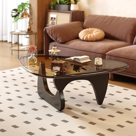 Coffee Table for Living Room Mid Century Modern Center Small Table, Black Brown(45 Inch)