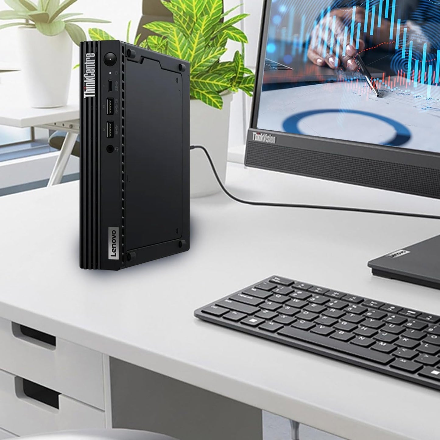 Lenovo ThinkCentre M70q Tiny 1L Business Desktop Computer, 12th Gen Intel Hexa-Core i5-12500T (Beat i7-11700T), 64GB DDR4 RAM, 2TB PCIe SSD, WiFi 6, Bluetooth 5.1, Windows 11 Pro