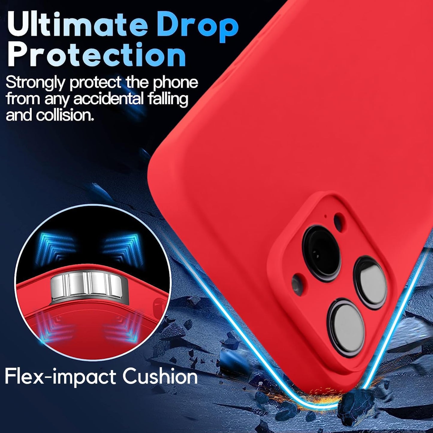 Blaspins Crossbody Lanyard Strap Case for iPhone 13 Mini, Neck Cross Body, Adjustable Holder Removable, Drop Protection Shockproof, Hands-Free Silicone Case 5.4 inch, 150 cm Strap, iP13mini - Red