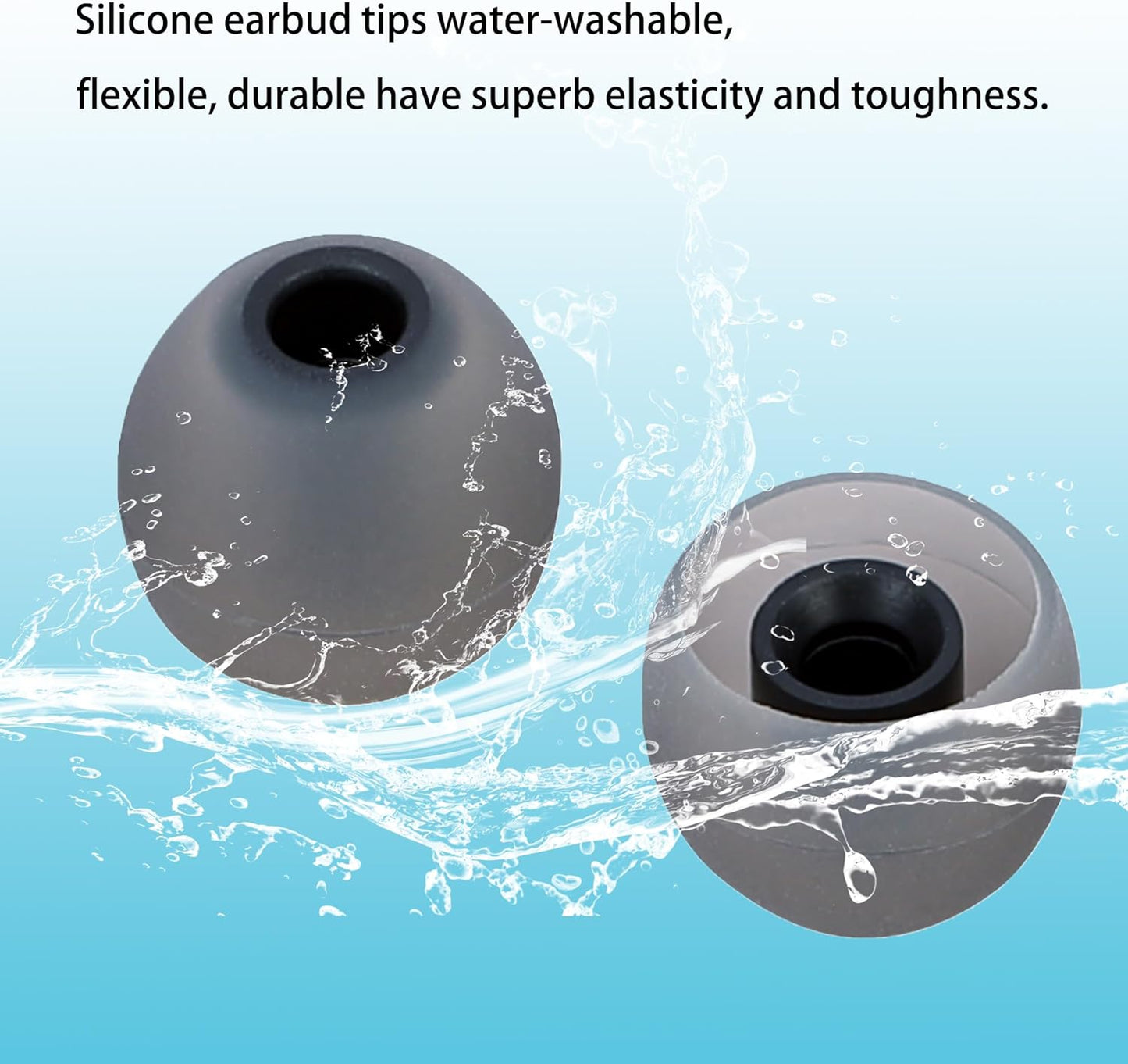 Earbud Replacement Tips - Silicone Earbuds in 3 Sizes (S, M, L) - Fit Most In-Ear Earbuds (Inner Hole 3.8mm -5.1mm) - 9 Pairs