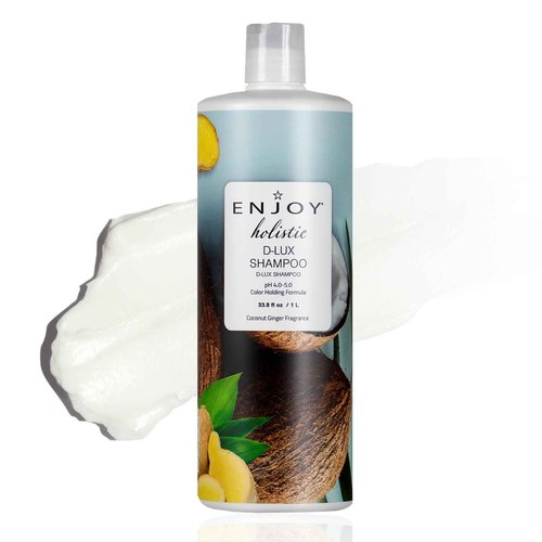 Enjoy Holistic D-Lux Shampoo, pH 4.0-5.0, For All Hair Types, Shampoo for Color Treated Hair, Shampoo for Men and Women, Curly Hair Shampoo - 33 Oz