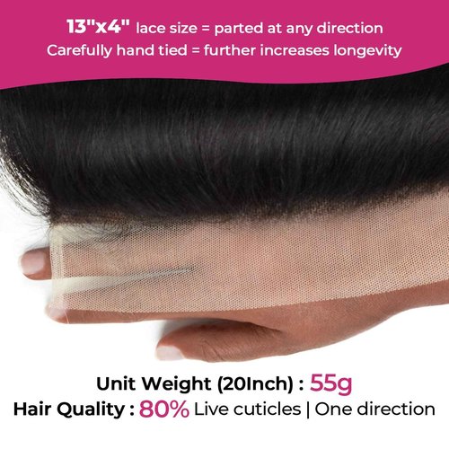 FalaFala Real Human Hair Ear to Ear 13x4 Body Wave Frontal Swiss Transparent Lace Pre Plucked Virgin Human Hair Frontals Bleached Knots Natural Hairline Front Piece Only 24 Inch