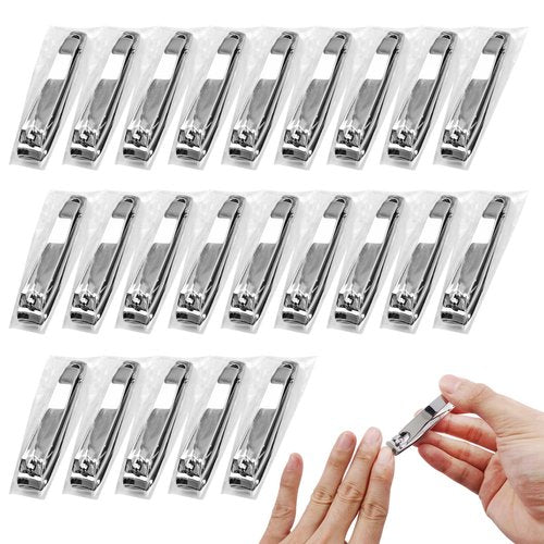 Individually Wrapped Nail Clippers Stainless Steel Fingernail Clippers Bulk, Sturdy Toenail Clippers Thick Nail Tip Cutter Trimmer for Homeless/Men and Women/Hotel 6.8cm X 1.2cm (Set of 200)
