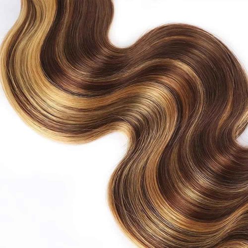 28 30 32 inch 4/27 Bundles Human Hair Ombre Body Wave Bundles Brown and Blonde Highlight Human Hair Bundle