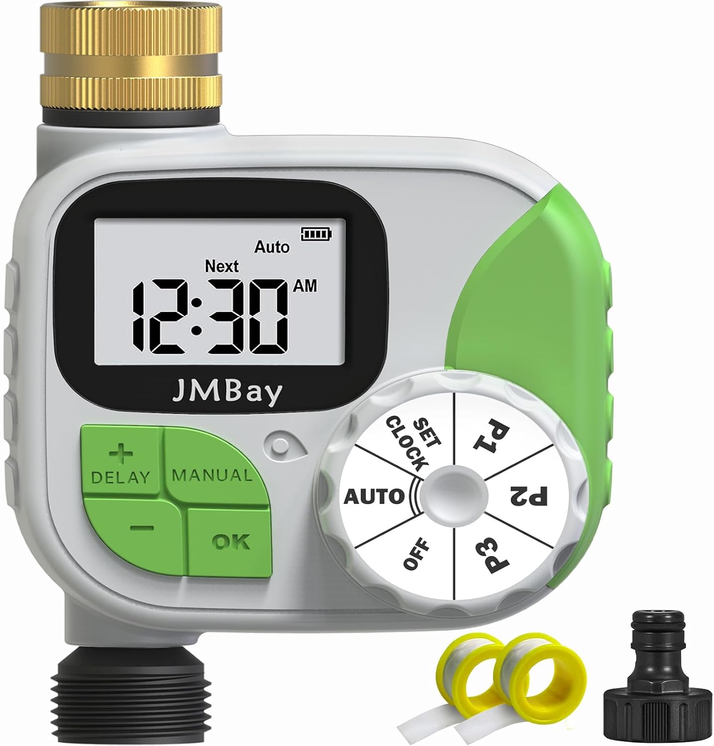 Sprinkler Timer Water Timer for Garden Hose,Smart Hose Timers Programmable Auto Irrigation System for Yard & Greenhouse, Waterproof Digital Sprinkler Controller with Pure Brass Inlet for Lawn