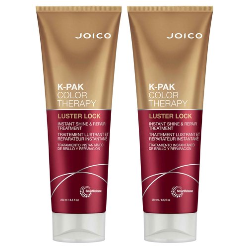 K-PAK Color Therapy Luster Lock Instant Shine & Repair Treatment | For Color-Treated Hair | Boost Color Vibrancy | Repair Breakage | With Keratin & Argan Oil | 8.5 Fl Oz (Pack of 2)