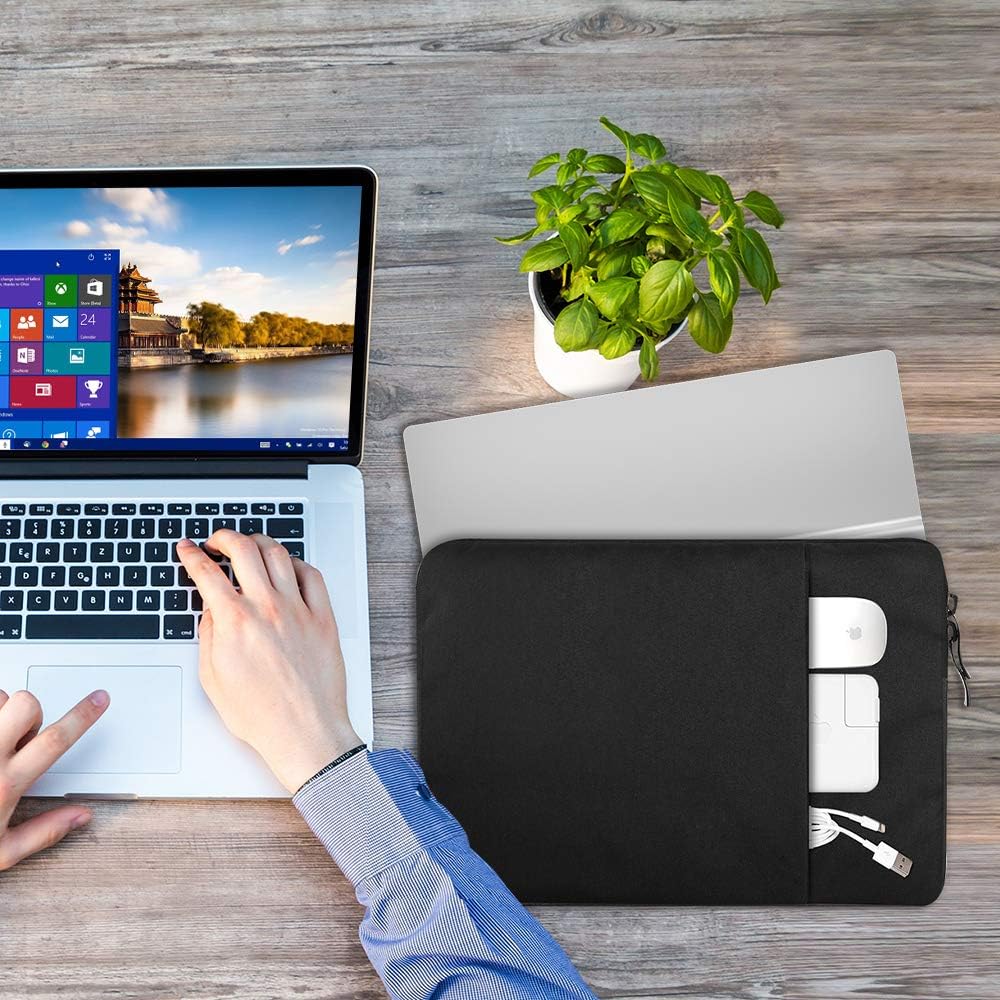 UPERFECT 16.1-inch Polyester Laptop Sleeve Protective Case Vertical Style with Pocket Zipper for 16.1-inch Monitor
