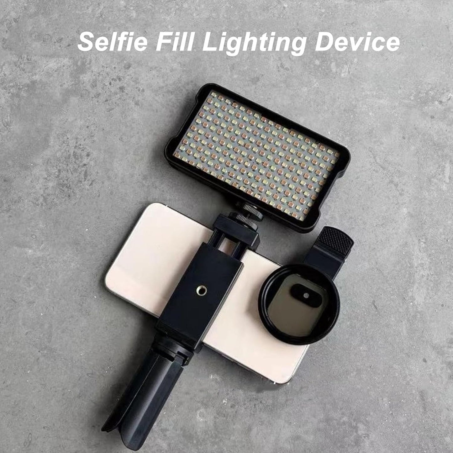 Dpofirs Light, Selfie Light and Circular Polarizer Filter, Clip Fill Light CPL Polarized Lens Adjust Brightness Removing Reflective Photographic Video Light for Art, Dpofirs29w3vfmsdy