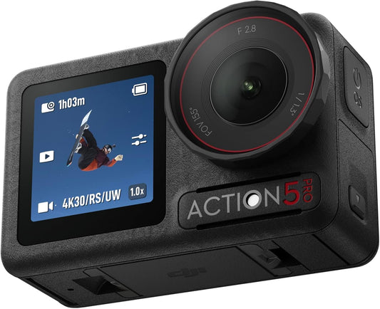 DJI Osmo Action 5 Pro Essential Combo, Waterproof Action Camera with 1/1.3" Sensor, 4K/120fps Video, Subject Tracking, Stabilization, Dual OLED Touchscreens, Action Camera 4K Ideal for Sports, Vlog