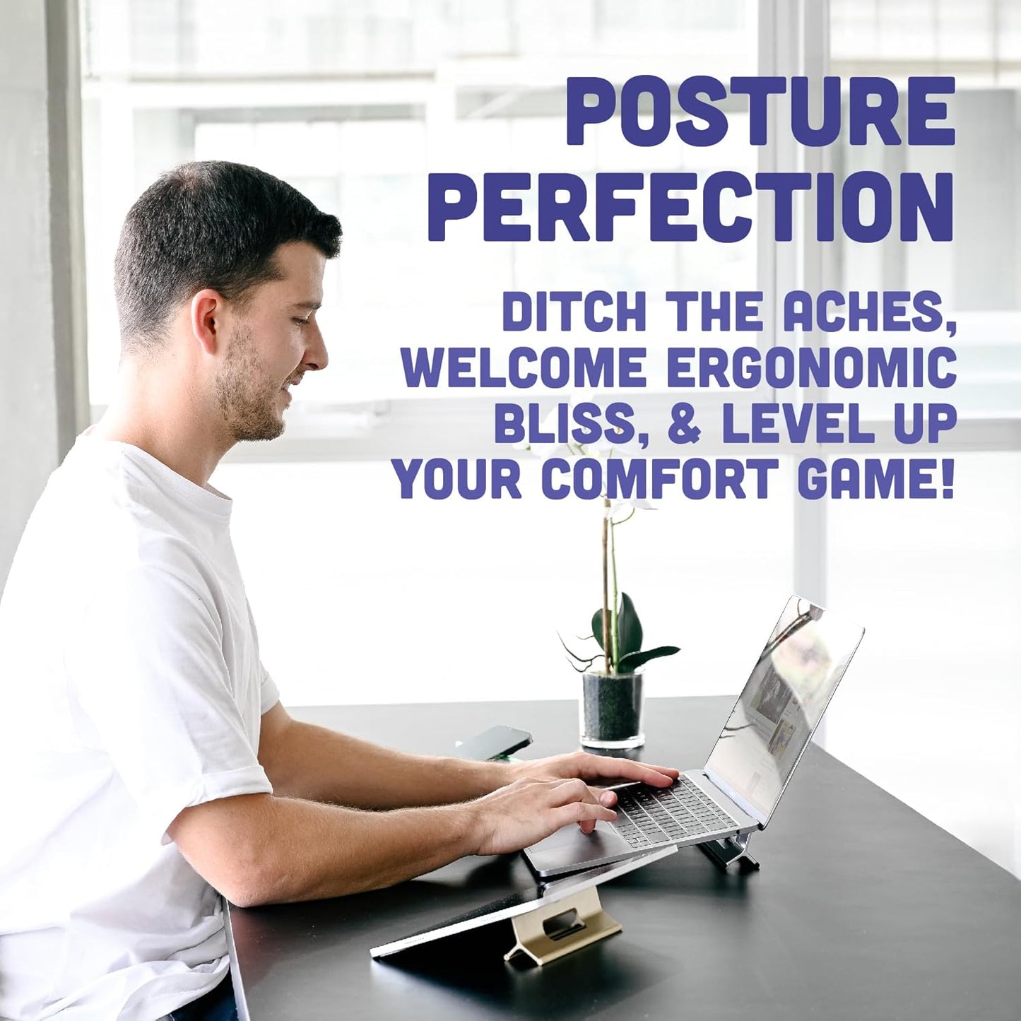 Steepy Low Profile Laptop Stand – 3 Heights Computer Stand – Plastic Laptop Riser – Lightweight Laptop Lift – Laptop Wedge - Laptop Tilt Stand - Laptop Prop - Laptop Angle Wedge (Orange, 5 Pack)