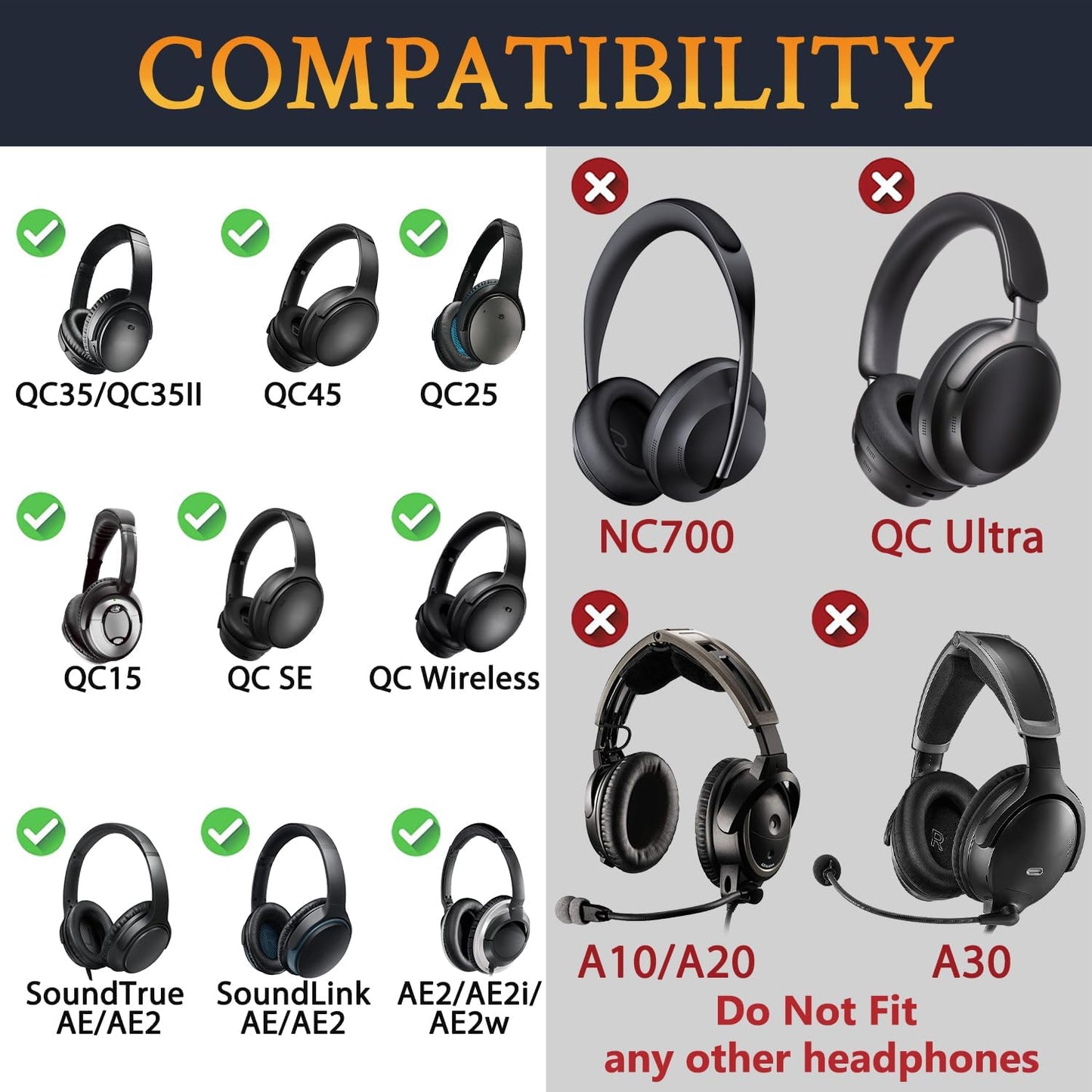 SOULWIT Silicone Ear Pads Cover Protector for Bose QuietComfort QC15 QC25 QC2 QC35 QC45/Ae2 Ae2i Ae2w/SoundTrue & SoundLink AE Headphones Cushions, Sweatproof, Easily Washable - Chilled Lilac