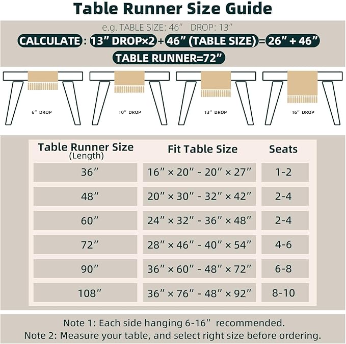 FEXIA Boho Table Runner for Summer Home Coffee Decor with Tassels 60 Inches Long Farmhouse Rustic Table Cloth Cream & Brown Macrame for Kitchen Dining Bedroom Decor Bridal Shower (12x60 Inches)