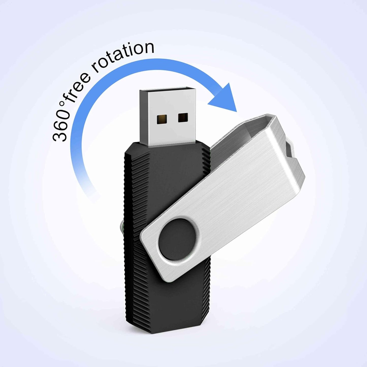 TOPESEL 100PCS 4GB Flash Drive Bulk Pack, USB 2.0 Flash Drives, Memory Stick, Thumb Drives (4G, 100 Pack, Black)