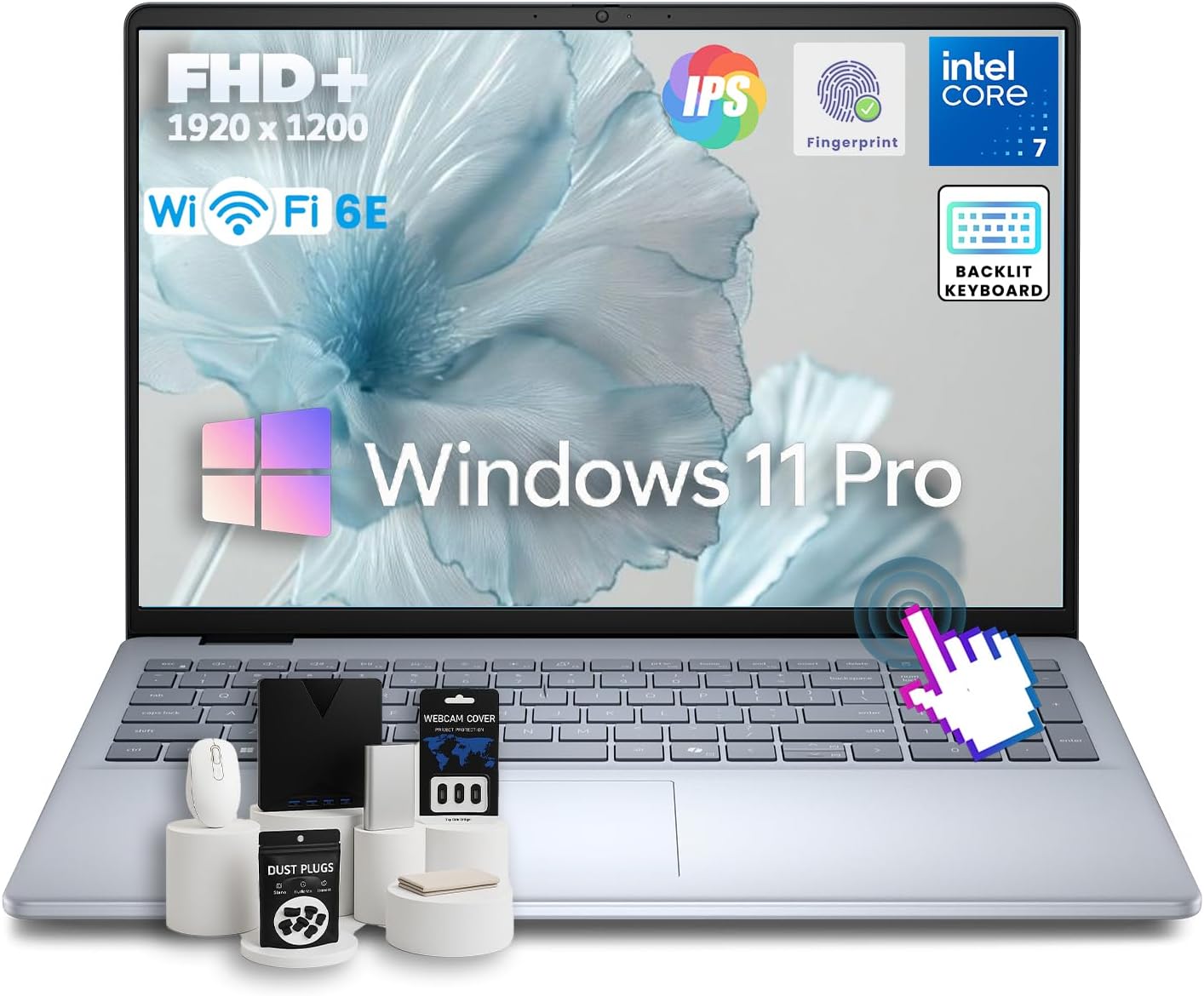 Dell 16 Business Laptop - w/Accessories • Intel 10-Core 7-150U • 16" FHD+ WVA Touchscreen • Win11 pro • Wi-Fi 6E • Backlit KB, • Fingerprint Reader, • Copilot • 32 GB DDR5 • 1TB SSD