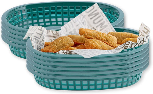 TableCraft Products C1076FG Cash and Carry Basket, Chicago, Green Forest (Pack of 12)