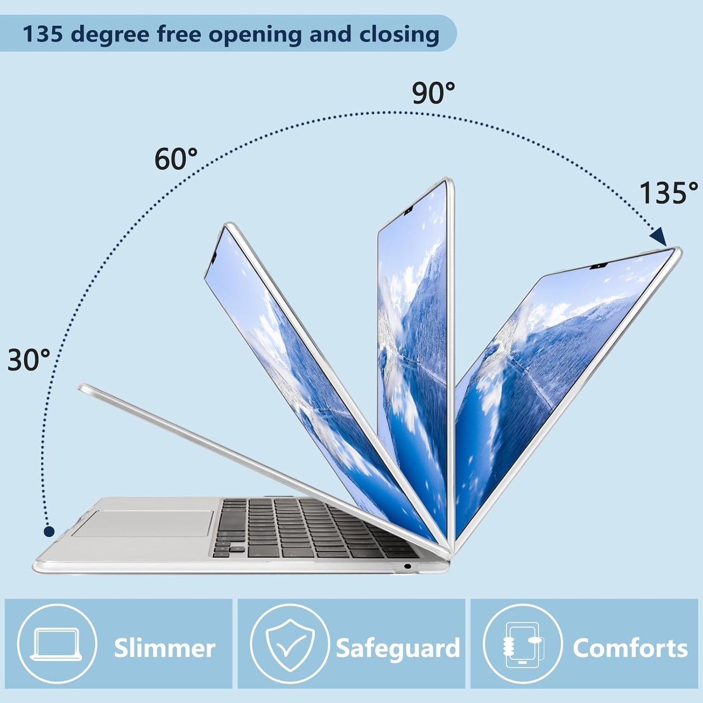 Compatible with MacBook Air 15 inch Case, M4 A3241/M3 A3114/M2 A2941 (Released 2025 to 2023), Hard Shell, Keyboard Cover, Screen Protector, Webcam Cover & Type-C Adapter, Pink Marble