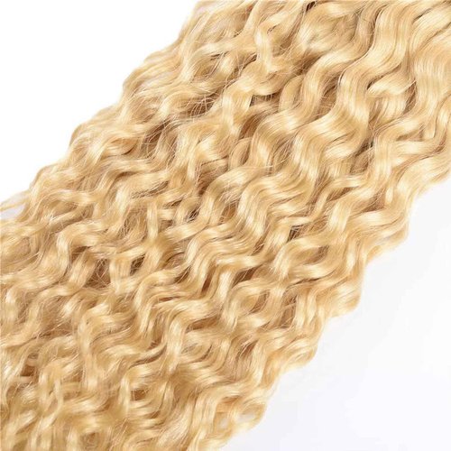 Habiliana Bundles Human Hair 22 24 26 Inch Jerry Curly Wave Blonde 613 Human Hair Bundles 11A Unprocessed Brazilian Virgin Quick Weave Hair Extensions for Black Women