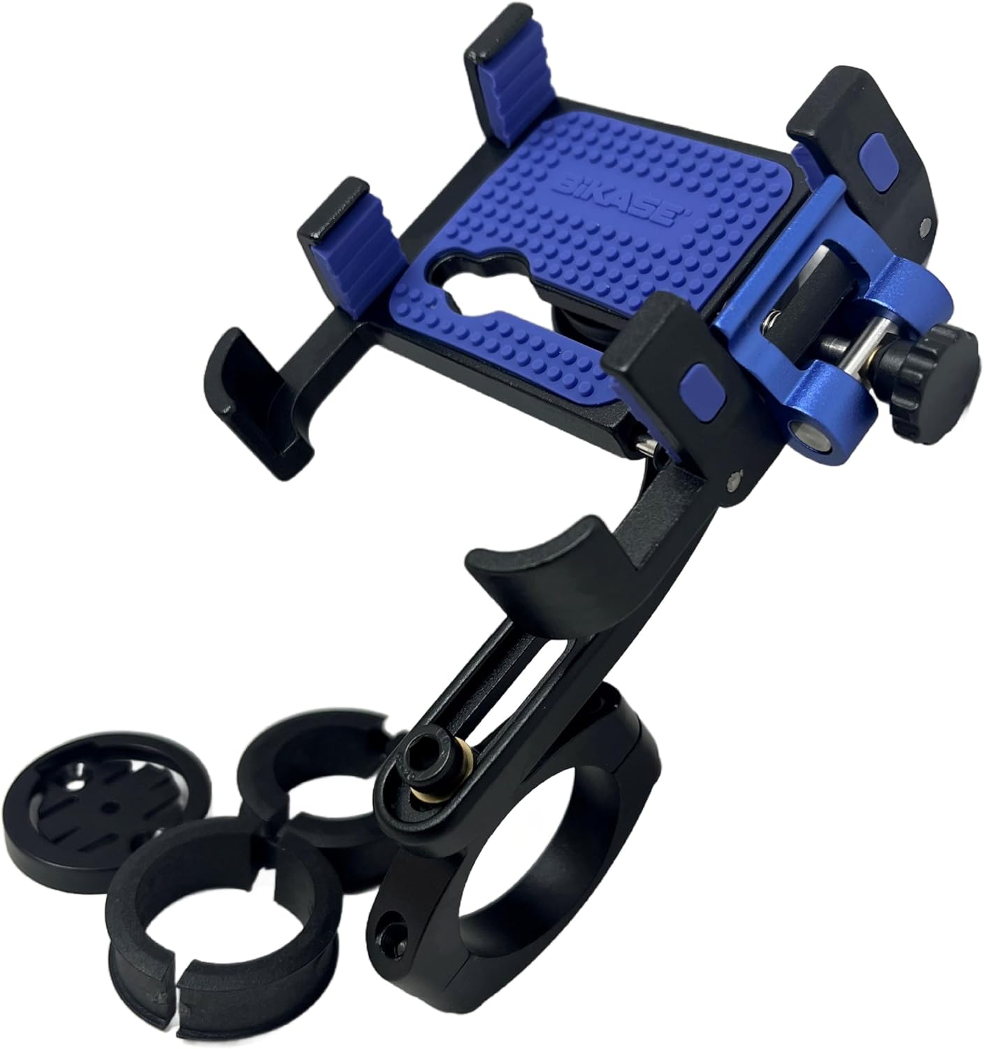 BiKase BiKGrip Bike Phone Holder with Computer Mount Garmin Compatible Bracket, Handlebar Cell Phone Clamp, for Any Phone 4.7" to 6.8"" Smartphones Made of 6061 Aluminum - Ebike"