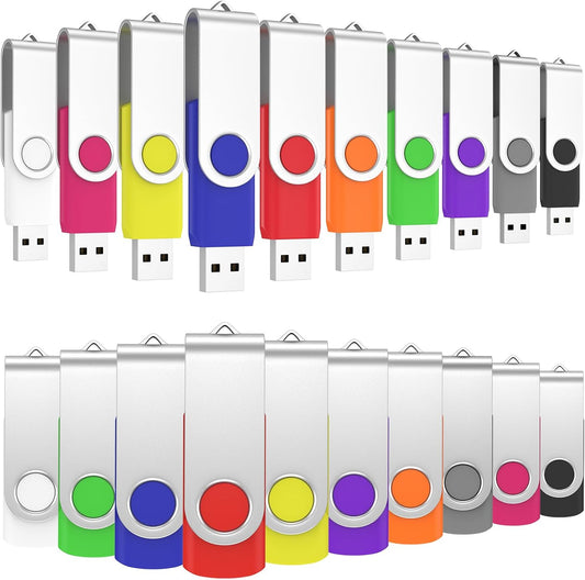 ABLAZE 256MB Flash Drives 500 Pack, USB 2.0 Thumb Drives Bulk Swivel Memory Stick Bulk USB 500 Pack Pendrives 256MB (Mixcolors)
