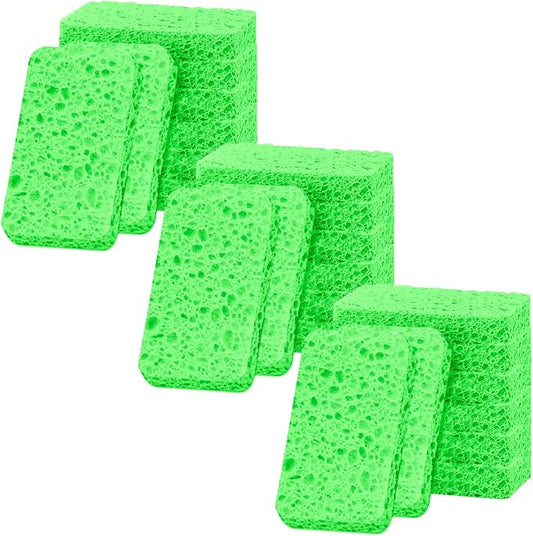 24 - Pack Non-Scratch Scrub Sponges - Sponges for Dishes and Washing Dishes, Cleaning Sponges for Kitchen Home and More（Green）
