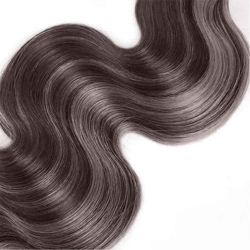 Condescension P4/Grey Human Hair Bundles 26 28 30 inch Jerry Body Wave Human Hair Bundles Highlight Chocolate Grey Unprocessed Soft Sewn In Hair with Double Weft for Black Women