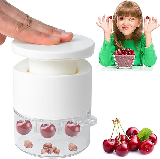 Cherry Pitter Tool 7-in-1, Portable Cherries Seed Remover, Fruit Pit Core Remover for Make Fresh Cherry Dishes, Cherry Pie and Jam and Cocktail Cherries