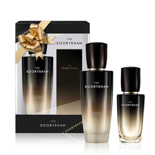 Sooryehan THE BLACK SKINCARE SET (160ml / 5.41 Fl Oz) - Korean Skincare Gift Set, Luxury Premium High-end by LG BEAUTY. Advanced Next Generation Bio Moisturizer & Serum.