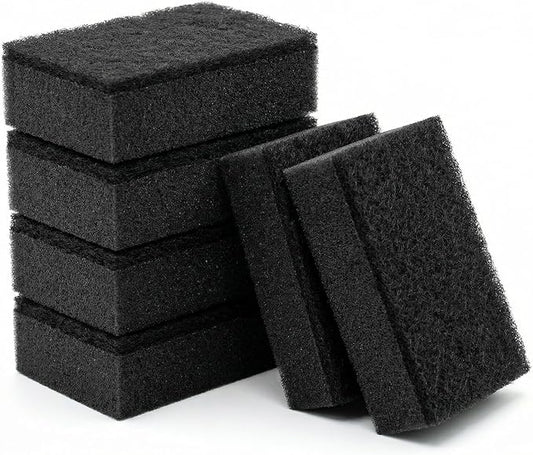 Taeku Natural Kitchen Sponge, 6 Pack Heavy Duty Scrub Cellulose Sponge Premium Multifunction Eco Friendly Cleaning Sponges for Dishes (Dark)