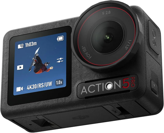 DJI Osmo Action 5 Pro Standard Combo, Waterproof Action Camera with 1/1.3" Sensor, 4K/120fps Video, Subject Tracking, Stabilization, Dual OLED Touchscreens, Action Camera 4K Ideal for Sports, Vlog