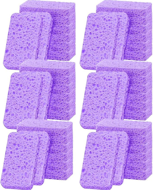 36 - Pack Non-Scratch Scrub Sponges - Sponges for Dishes and Washing Dishes, Cleaning Sponges for Kitchen Home and More（Purple）