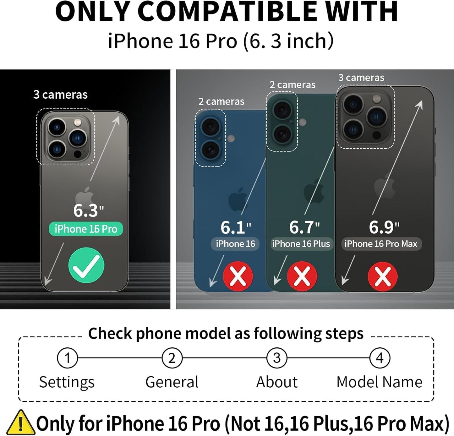Compatible with iPhone 16 Pro Wallet Phone Case-PU Leather Magnetic Flip Cover with Credit Card Slots,Zipper Pocket & Detachable Wrist Strap,Shockproof Design,for Women and Men-Navy Blue
