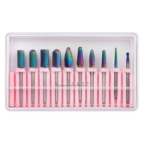 Makartt Geneviere Electric Nail Drill Machine with Nail Drill Bits Set 10Pcs Bundle