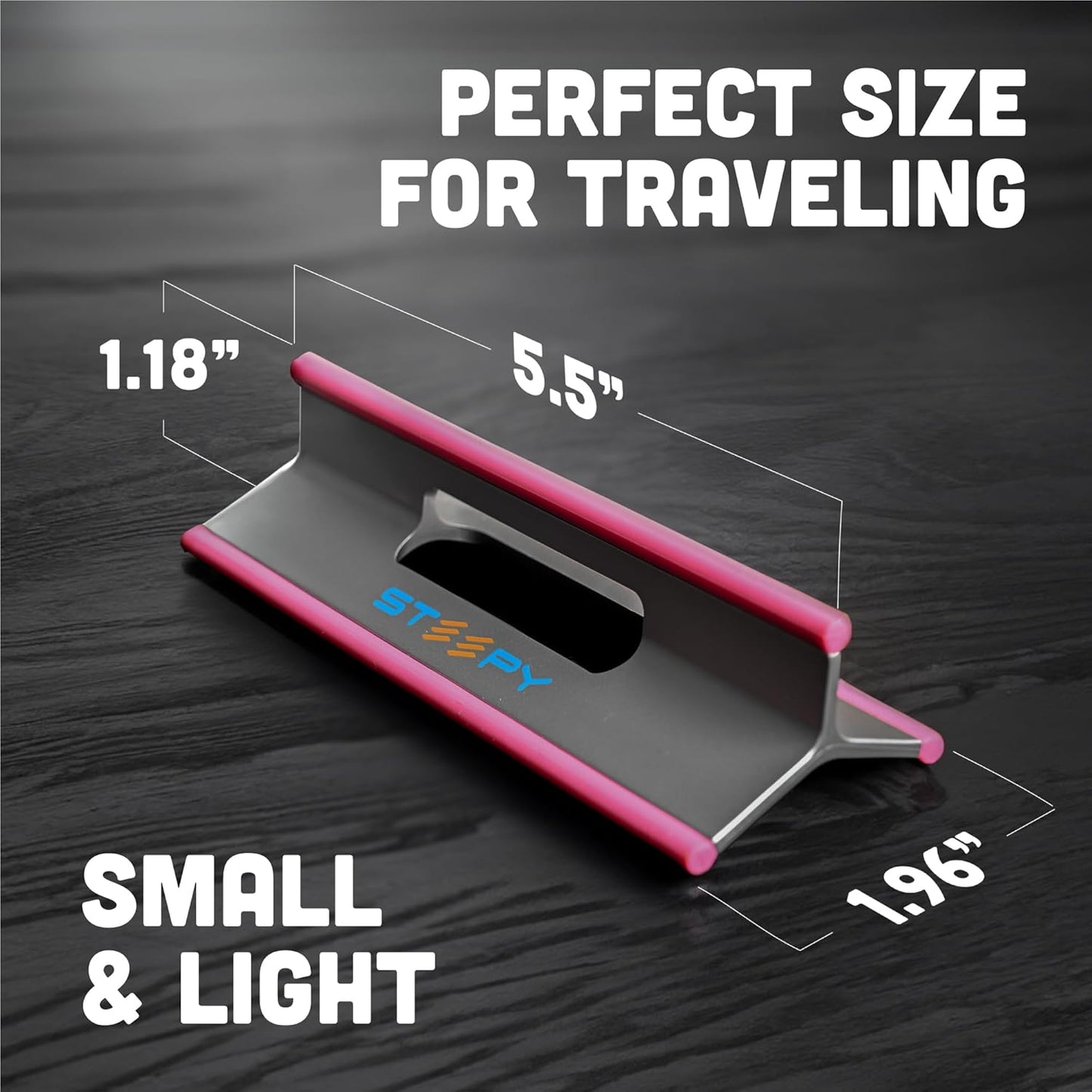 Steepy Laptop Stand for Desk - Adjustable 3-Height Laptop Stand - Portable Laptop Riser