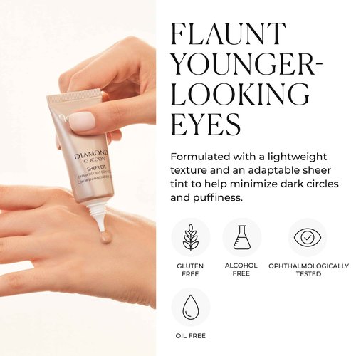 Natura Bissé Diamond Cocoon Sheer Eye, Anti-Aging Tinted Eye Cream, Rejuvenates, Hydrates & Conceals, 0.3 Oz