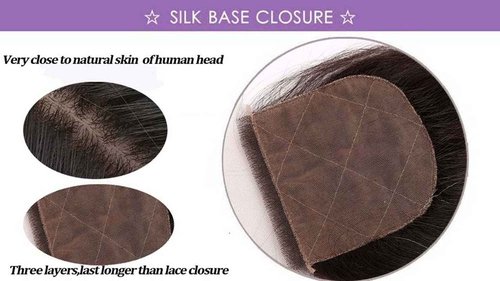 Greatremy 10A 14" Silk Base Closure with Baby Hair Body Wave Virgin Hair Closure 4"X4" Free Part Natural Color
