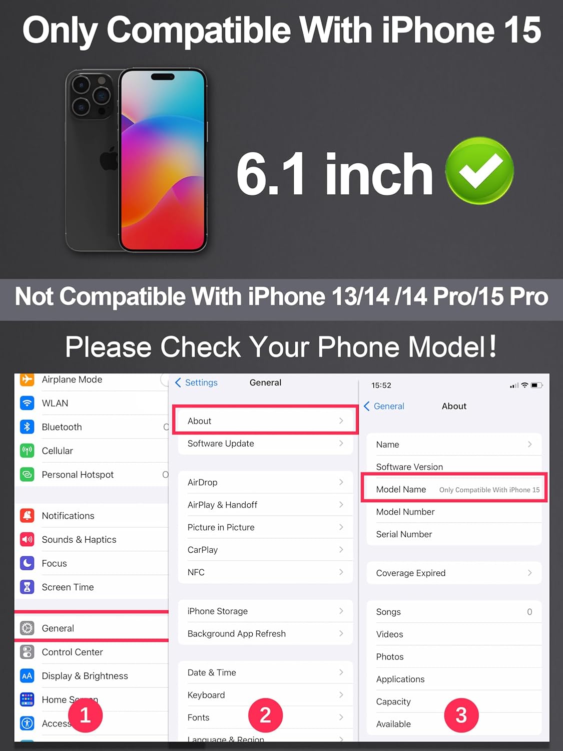 Compatible for iPhone 15 Privacy Screen Protector 6.1 Inch, Purple Gradient Anti Spy Anti Blue Light HD Screen Protector Tempered Glass Easy Installation