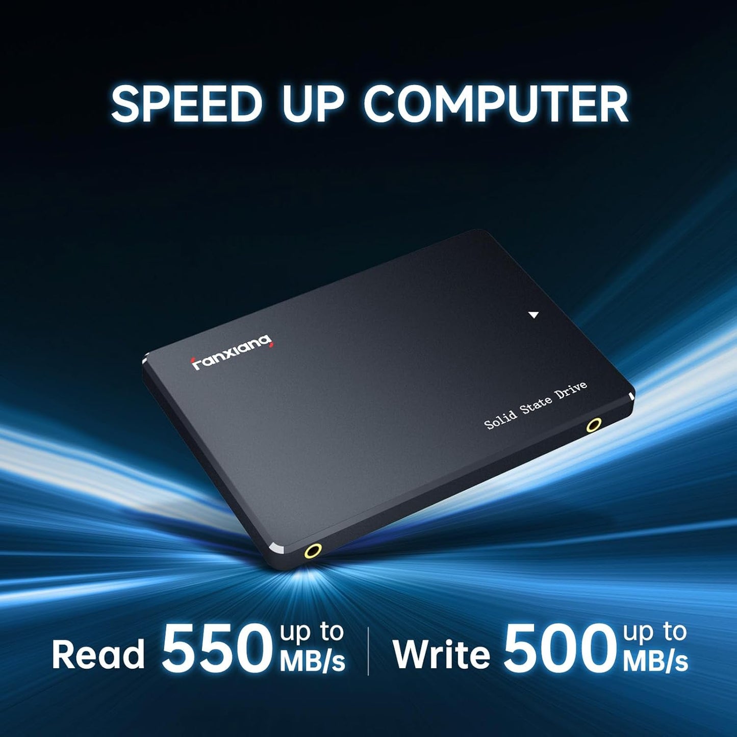 S101 4TB SSD SATA III 6Gb/s 2.5" Internal Solid State Drive, Read Speed up to 550MB/sec, 3D NAND SLC Cache for Laptop and PC Desktops(Black)