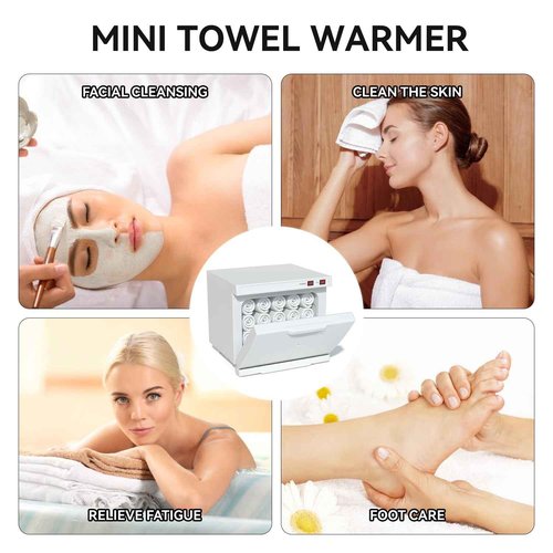 HYTOBP Hot Towel Warmer, 8.5L Towel Warmers Spa, Small Towel Warmer Professional Mini Towel Warmer Cabinet for Facial, Towel Warmer Esthetician Towel Heater for Beauty&Salon(8.5L-White)
