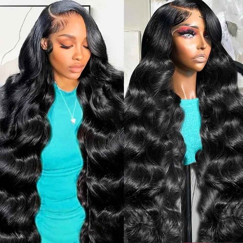Nognut Body Wave Lace Front Wigs Human Hair 13x4 Frontal Wigs Human Hair HD Lace Pre Plucked Wigs for Women Glueless Wigs Lace Front Wigs Body Wave Wig 28 Inch
