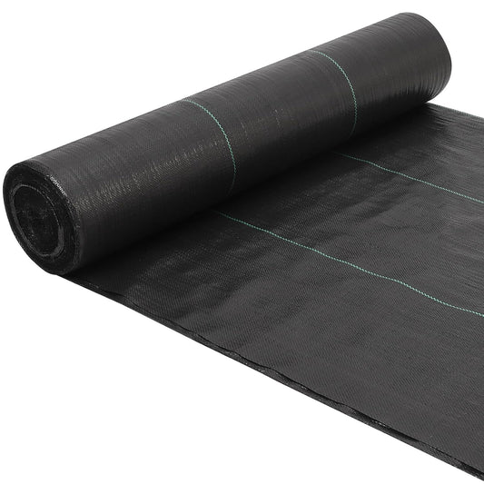 Towallmark Weed Barrier Landscape Fabric 6.5FTx300FT, Heavy Duty 3.2O Weed Block Gardening Ground Cover Mat, Weed Control Garden Cloth, Woven Geotextile Fabric for Underlayment, Driveway Fabric