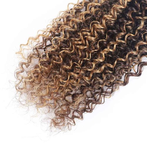 Habiliana Bundles Human Hair 22 24 26 Inch Jerry Curly Wave P4/27 Human Hair Bundles 11A Unprocessed Brazilian Virgin Quick Weave Hair Extensions for Black Women