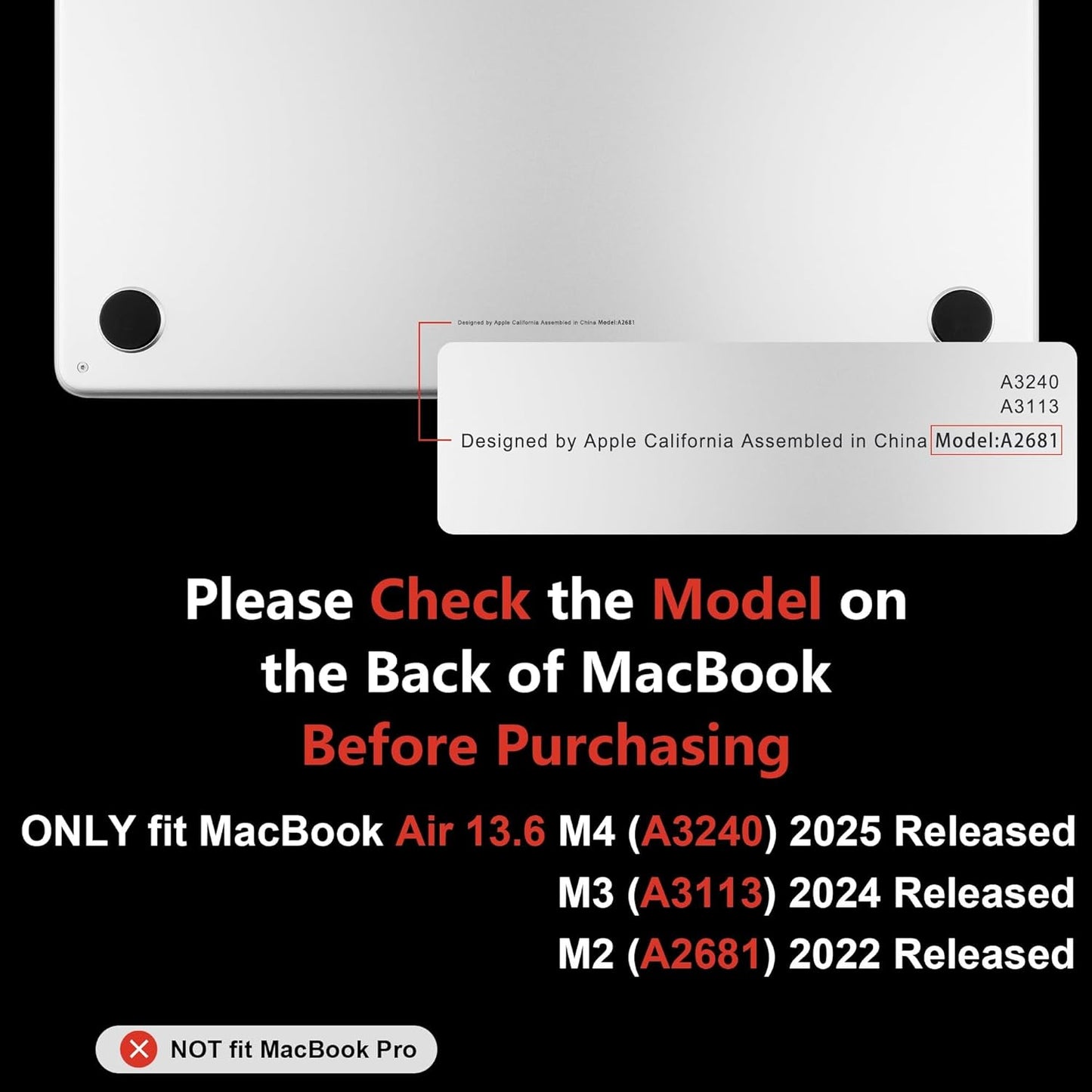 MEEgoodo Case for M4/M3/M2 MacBook Air 13.6 inch Case 2025 2024 2022, Fit Model A3240/A3113/A2681, Laptop Hard Shell with Keyboard Cover Compatible with MacBook Air 13 inch, Leopard & Cherry