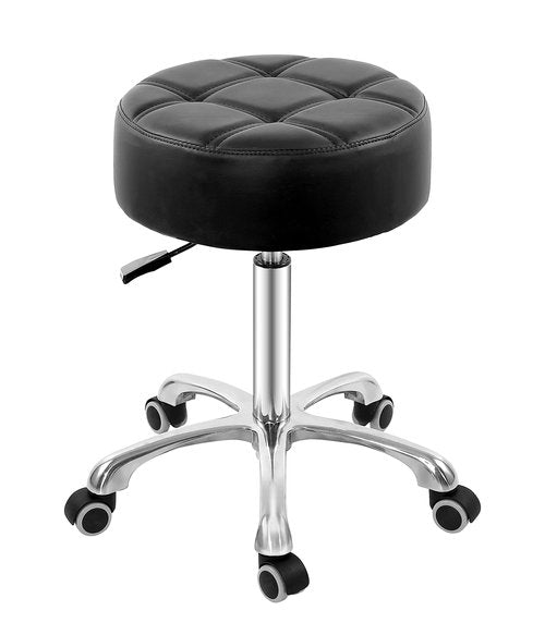 Grace&Grace Height Adjustable Rolling Swivel Stool with Extra Thick Seat for for Salon, Studio, Shop, Kitchen,Dental,Heavy Duty Medical Stool with Wheels